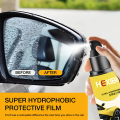 Glass Coating Spray, Ultra Hydrophobic Coating For Car Windshields, Shower Doors & Mirrors, Enhances Visibility In Rain