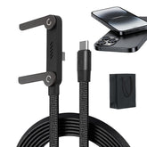 Invisible Holder Charger Cable - 2-in-1 Invisible Holder Charger Cable with Stand, 240w Super Fast Charging, Type C and Folding Phone Holder 5ft to Smartphones Tablets (1Pcs)