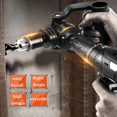 Generic Right Angle Drill Attachment, 90 Degree Drill Adapter, Convert Cordless Drills to Angle Grinders, Durable, Universal Adapter, Safety Grinder Guard