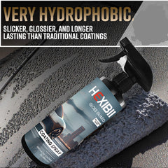 Coating For Cars, 16 Oz/Bottle - Hydrophobic Ceramic Car Wax Spray With Added UV Protection - Long Ladting Shiny Car Care