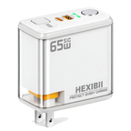 HEXIBII E11 65W SiC Fast Charger, Wall Charger with Auto Power-Off Safety, Dual Port USB-C & USB-A Power Adapter for iPhone 15/16/17/18 Pro Plus Pro Max, MacBook Pro, Galaxy, Pixel, iPad,and more