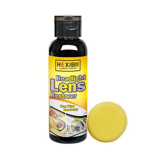 6.6oz Headlight Restoration Kit - Plastic Applicator Included, Clear Headlight Repair Solution For Oxidation, Blurring & Yellowing, No Battery Needed 100mlx2