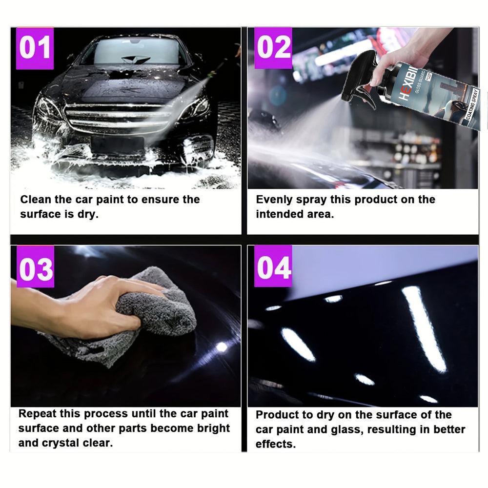 Advanced Ceramic Coating for Cars, Automotive Detailing Spray - Maximum Gloss & Shine – Extremely Hydrophobic – Unmatched Slickness, Long-Term Protection for Cars, Boats, Motorcycle & More