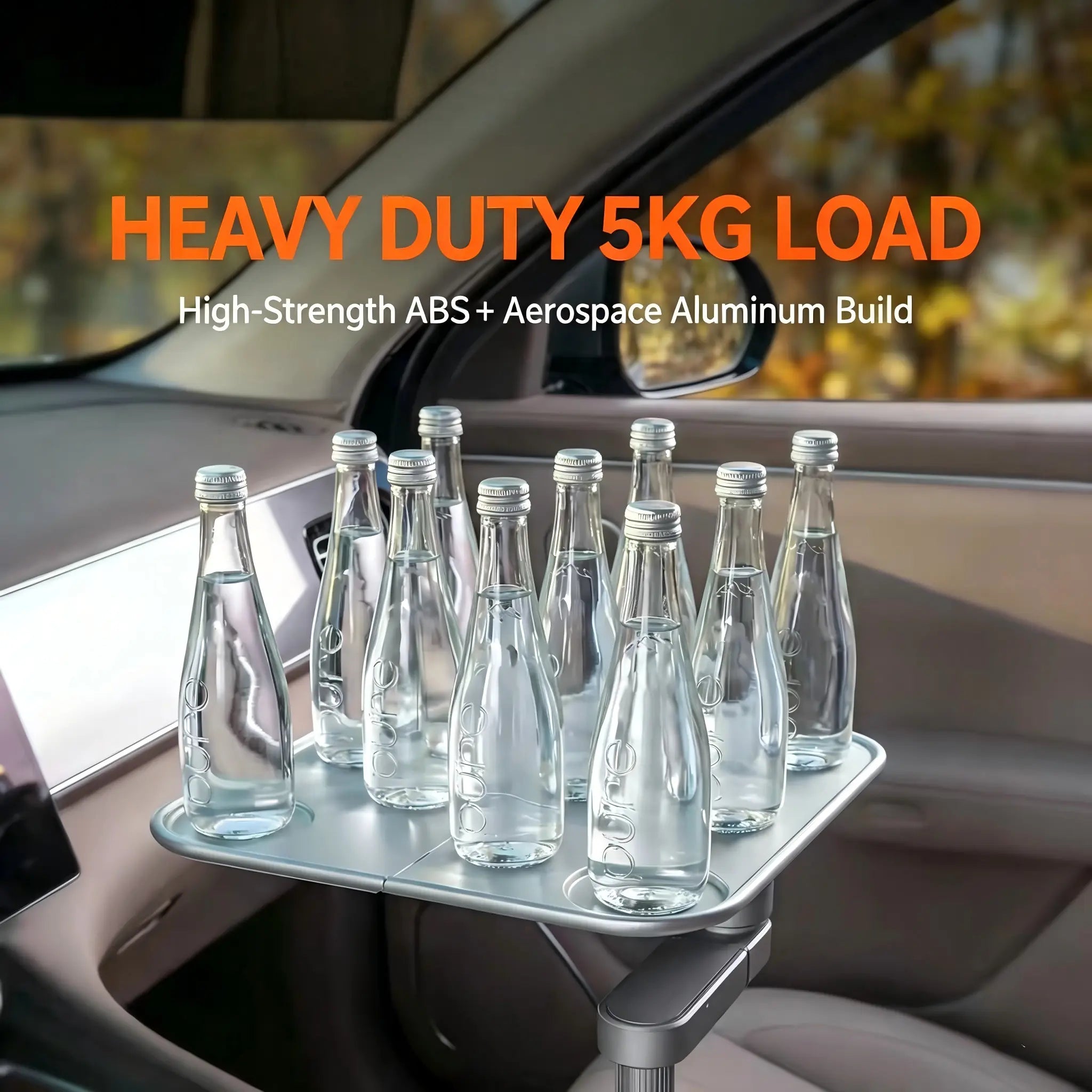 Foldable Car Cup Holder Tray 360 Adjustable Car Food Table Portable Car Desk with Free Adapter Silicone Pad Car Travel Eating Work Table for EV SUV Sedan Road Trip Camping tiktokshopbacktoschool,back to school,back to school haul