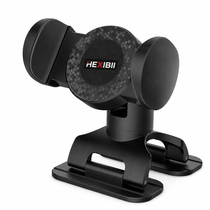 HEXIBII Leggy Mount , 360 Degree Rotating/Clip on Car Phone Holder Universally ABS Phone Mount for Secure Handfree Driving Holder for Car