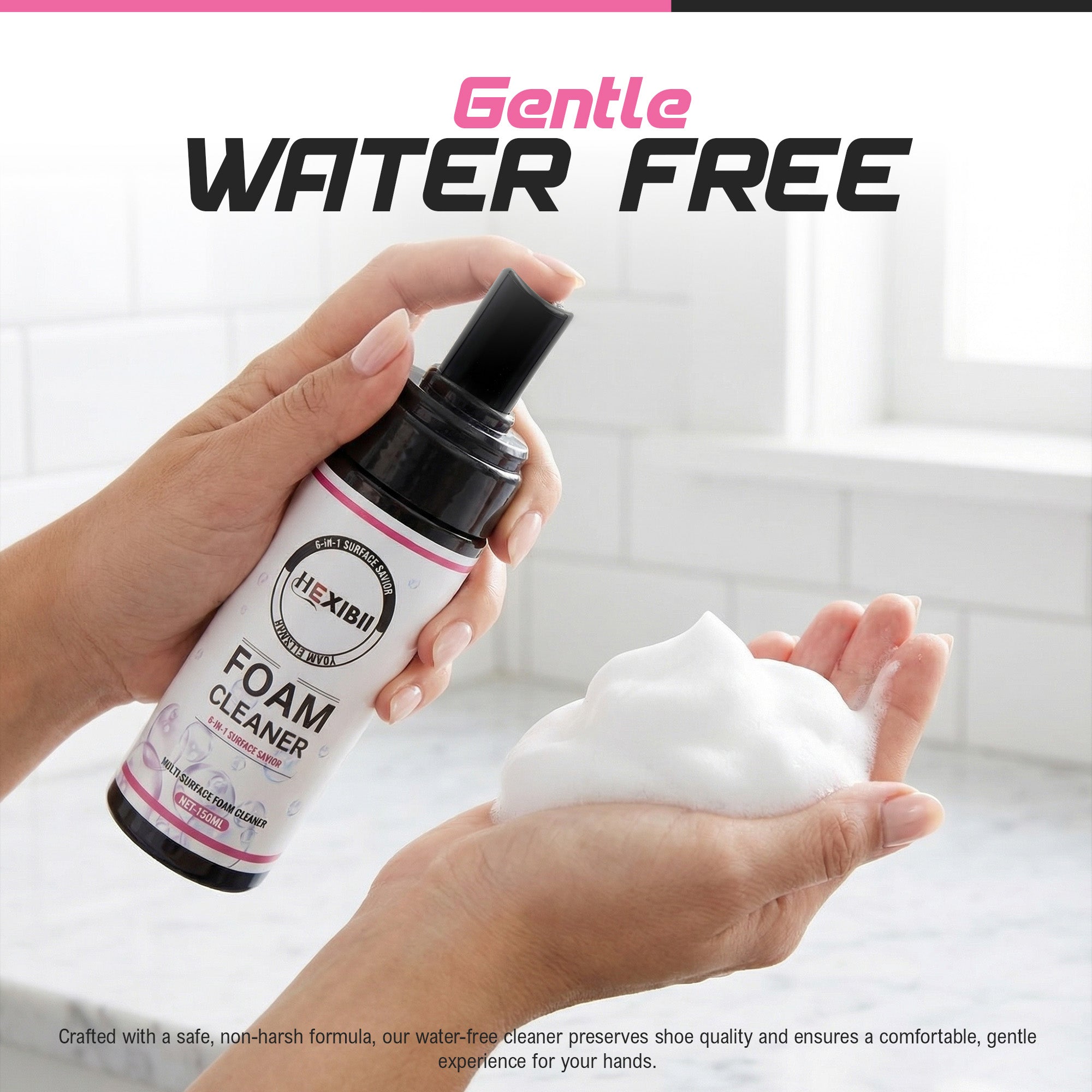 Multipurpose foaming cleaner,Shoe Cleaner Kit for Sneaker, foam cleaner for car,Cleaning Kit, Sneaker 5.3Oz with 2 Brush & Microfiber Towel Included, Shoe, Suede, Boot, Canvas, PU, Fabric, etc,Clear