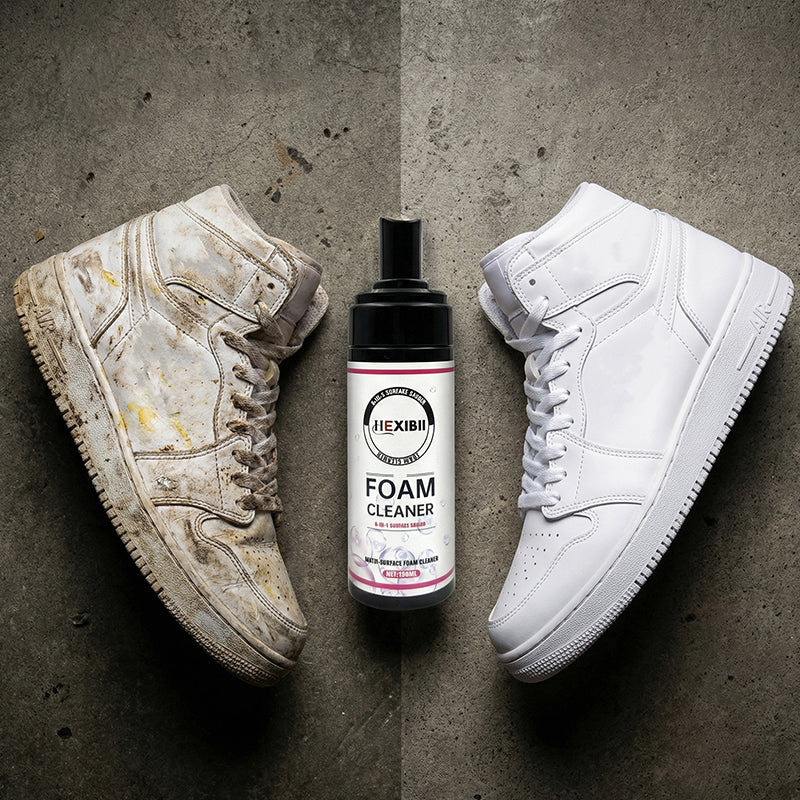 Multipurpose foaming cleaner,Shoe Cleaner Kit for Sneaker, foam cleaner for car,Cleaning Kit, Sneaker 5.3Oz with 2 Brush & Microfiber Towel Included, Shoe, Suede, Boot, Canvas, PU, Fabric, etc,Clear