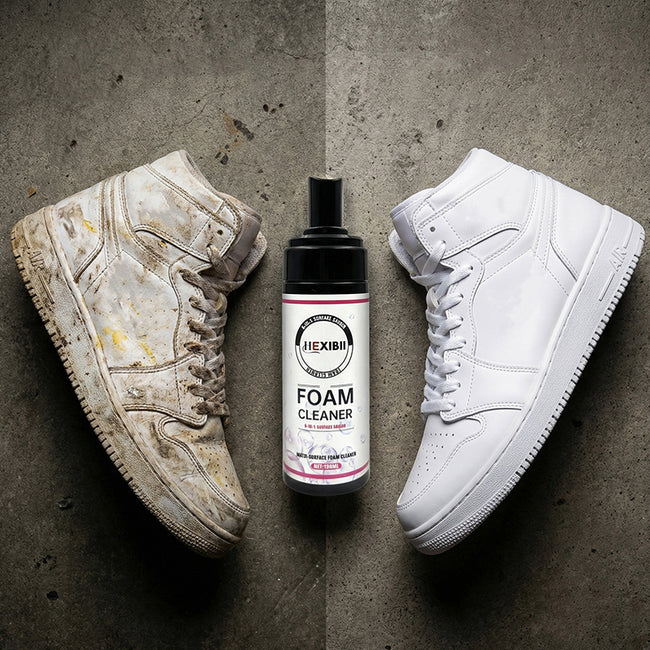 Multipurpose foaming cleaner,Shoe Cleaner Kit for Sneaker, foam cleaner for car,Cleaning Kit, Sneaker 5.3Oz with 2 Brush & Microfiber Towel Included, Shoe, Suede, Boot, Canvas, PU, Fabric, etc,Clear Hover Image