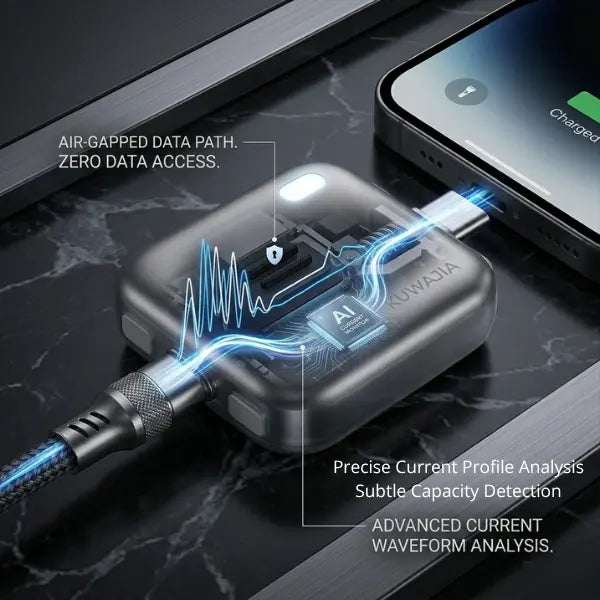 HEXIBII 140W Physical-Disconnect Battery Guard, Anti-Overcharge Protection for Safe Overnight Charging, Smart Auto Stop Charging Protector , Universal for Phones, Laptops & Tablets, Full Battery Auto Disconnect, Overcharge Protection Main Image