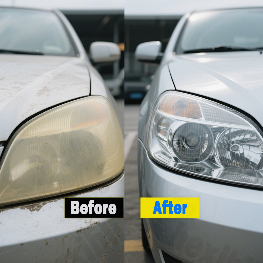 HEXIBII 8.5oz Car Headlight Restoration Kit - Automotive Headlight Oxidation Yellowing Scratches Blurring Remover, Headlight Refurbishment Repair Agent