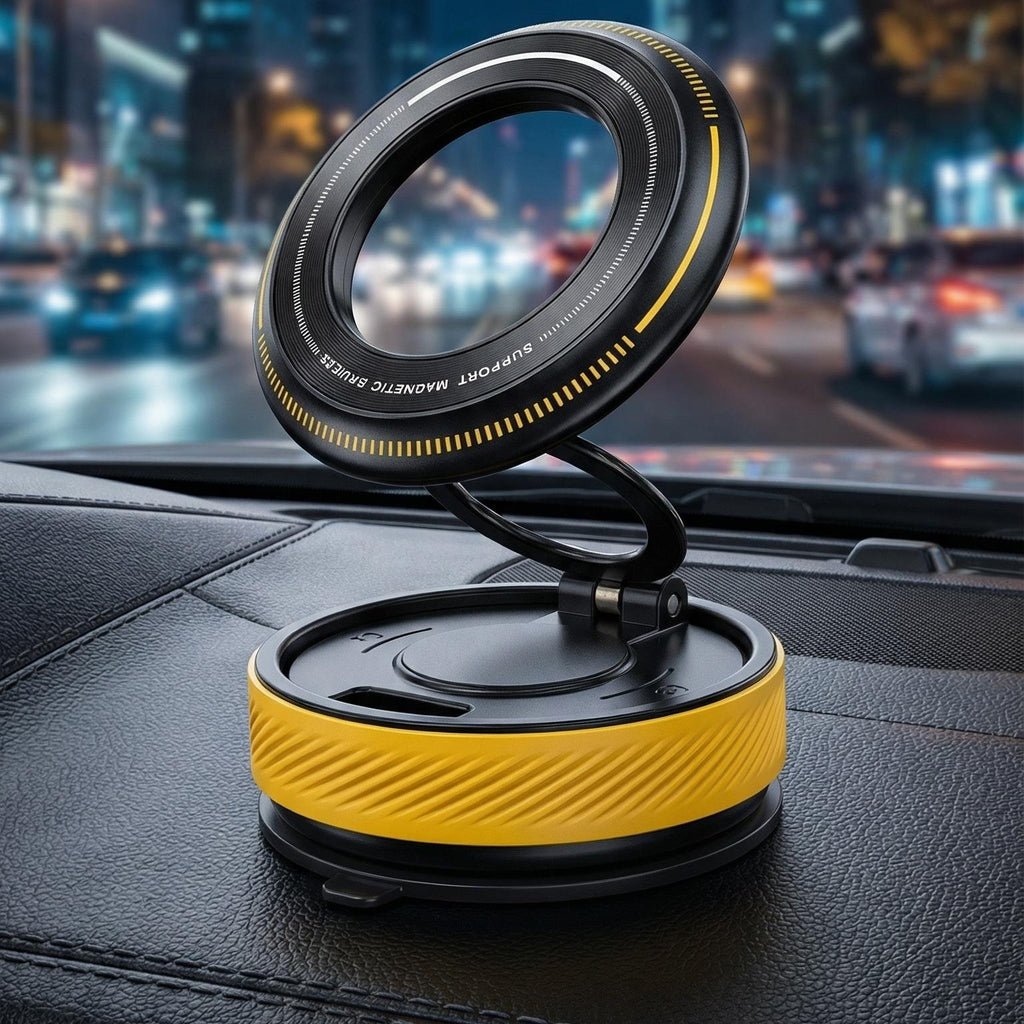 2026 New Car Phone Holder | Vacuum Suction & Magnetic Mount for Navigation