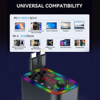 Retractable Car Charger, Wireless Bluetooth 5.3 FM Transmitter 100W USB C 4 in 1 Fast Car Charger Adapter,iPhone 16 Fast Charging-for iPhone 16 15 14 13 12 Android