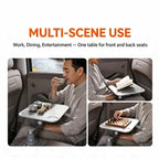 Foldable Car Cup Holder Tray 360 Adjustable Car Food Table Portable Car Desk with Free Adapter Silicone Pad Car Travel Eating Work Table for EV SUV Sedan Road Trip Camping tiktokshopbacktoschool,back to school,back to school haul