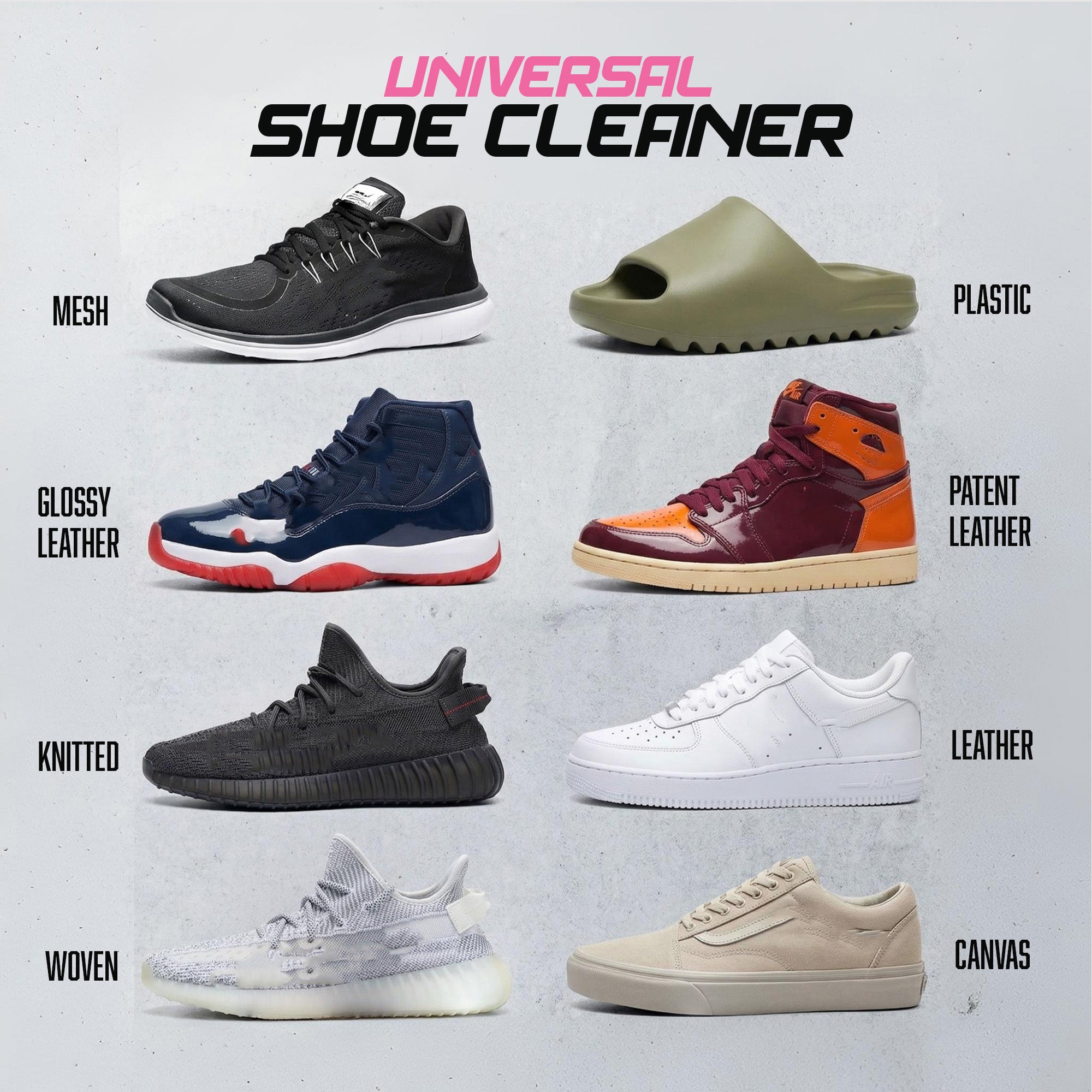 Multipurpose foaming cleaner,Shoe Cleaner Kit for Sneaker, foam cleaner for car,Cleaning Kit, Sneaker 5.3Oz with 2 Brush & Microfiber Towel Included, Shoe, Suede, Boot, Canvas, PU, Fabric, etc,Clear