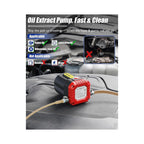 12V 24V 80W Oil Extractor Pump, Oil Removal Transfer Suction Pump for Fluid Change, Diesel Scavenge Pump with Tubes Kit, Compatible with Truck RV Boat Marine (Red)