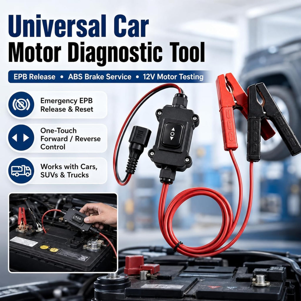 Universal Car Motor Diagnostic Tool with EPB Emergency Release, Electronic Parking Brake & ABS Scanner for Power Windows Wipers Sunroofs and Power Seats