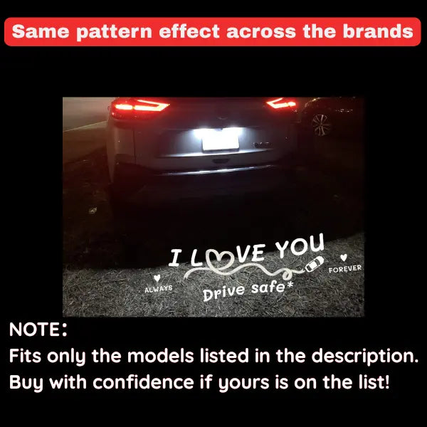 HEXIBII Compatible with LED License Plate Light for Tesla BMW Audi Volkswage Models, Rear Trunk Light with Stylish Projection Feature ,motherdaygift,Decorative lights (Trust in God , love,Valentine's Day gift ),back to school,back to school haul