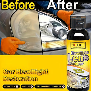 6.6oz Headlight Restoration Kit - Plastic Applicator Included, Clear Headlight Repair Solution For Oxidation, Blurring & Yellowing, No Battery Needed 100mlx2