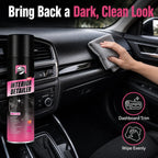 HXIBII 15oz All-Purpose Aerosol Car Polish & Surface Cleaner Spray - Easy Apply Concentrated Automotive Interior Care with UV Protection, Ceramic Shield, Glossy Finish; Cleans Leather, Plastic, Rubber, Metal, Decontaminates, Restores, Trim Restore