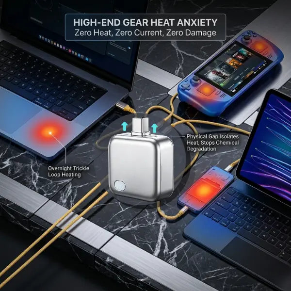 HEXIBII 140W Physical-Disconnect Battery Guard, Anti-Overcharge Protection for Safe Overnight Charging, Smart Auto Stop Charging Protector , Universal for Phones, Laptops & Tablets, Full Battery Auto Disconnect, Overcharge Protection