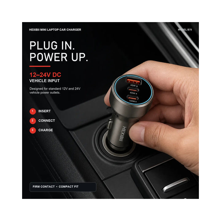 190W 3-port car charger