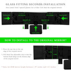 15" Rear View Mirror with Baby Mirror, Panoramic Anti-Glare Wide Angle Convex