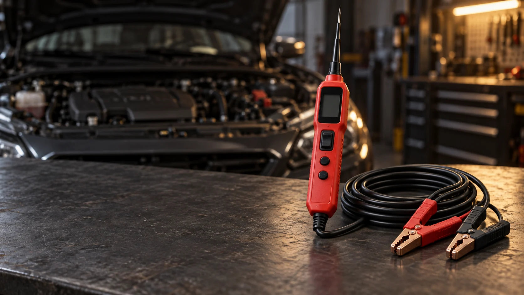 Automotive diagnostic tools in a workshop
